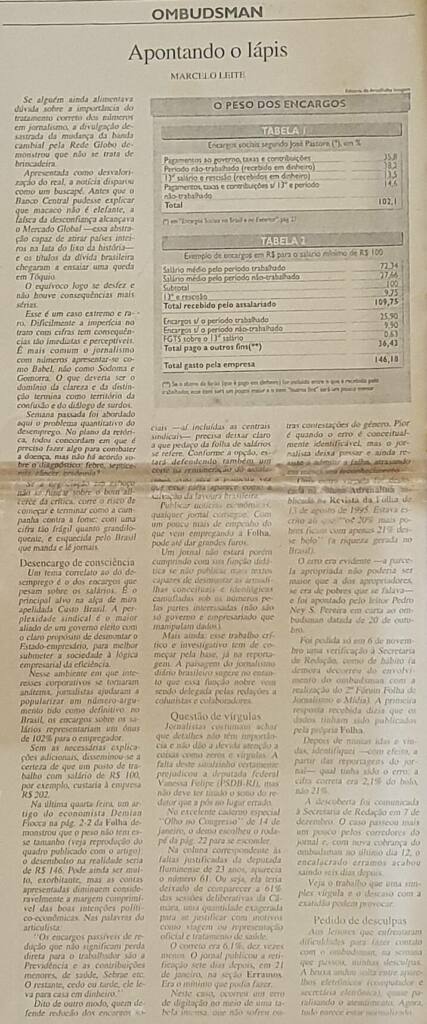 Coluna Folha de São Paulo